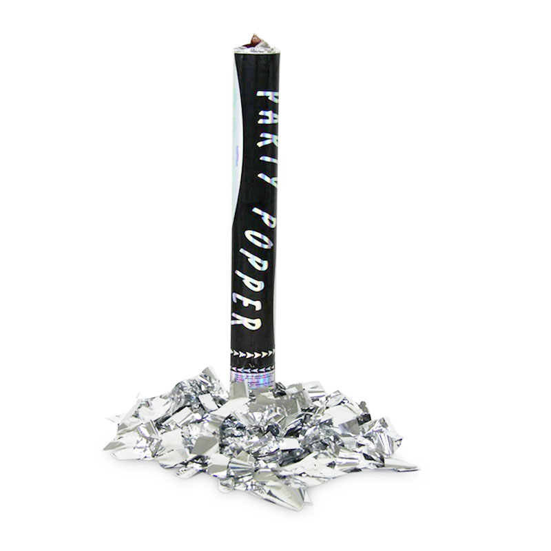 Silver Metallic Foil Confetti Cannon